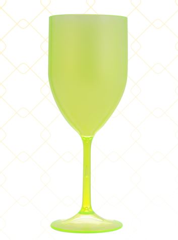 Taça Vinho 320 ml amarelo neon