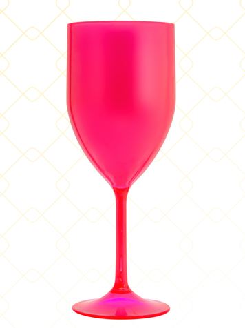 Taça Vinho 320 ml vermelho neon