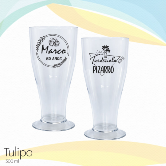 Tulipa de Acrilico Personalizada